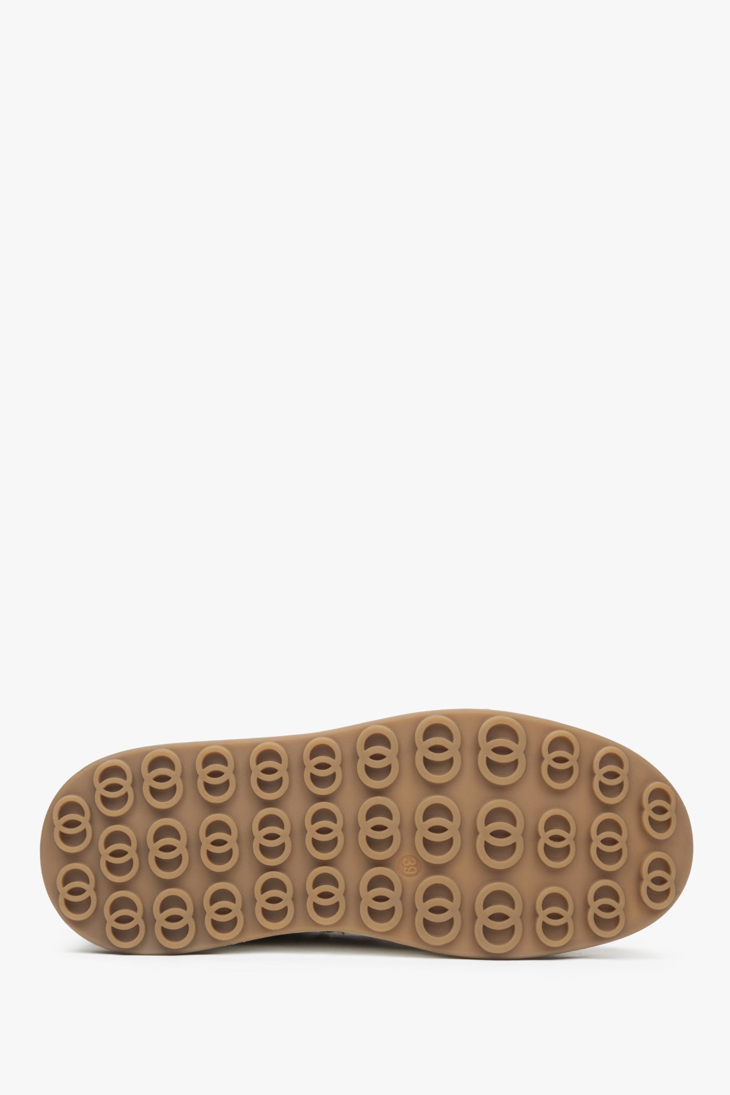 Beige Damen-Stiefeletten mit Wollfutter und Veloursoberleder von Estro – Schuhsohle.