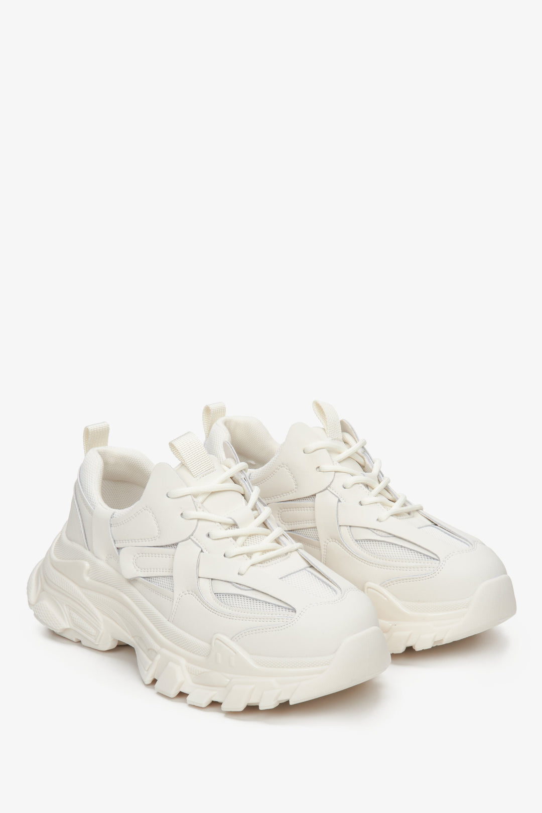 Stylische flache Sneaker für Damen in Beige ES8 ER00112610