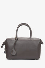 Dunkelbraune Damen-Satchel-Tasche aus edlem italienischem Echtleder Estro ER00116700.