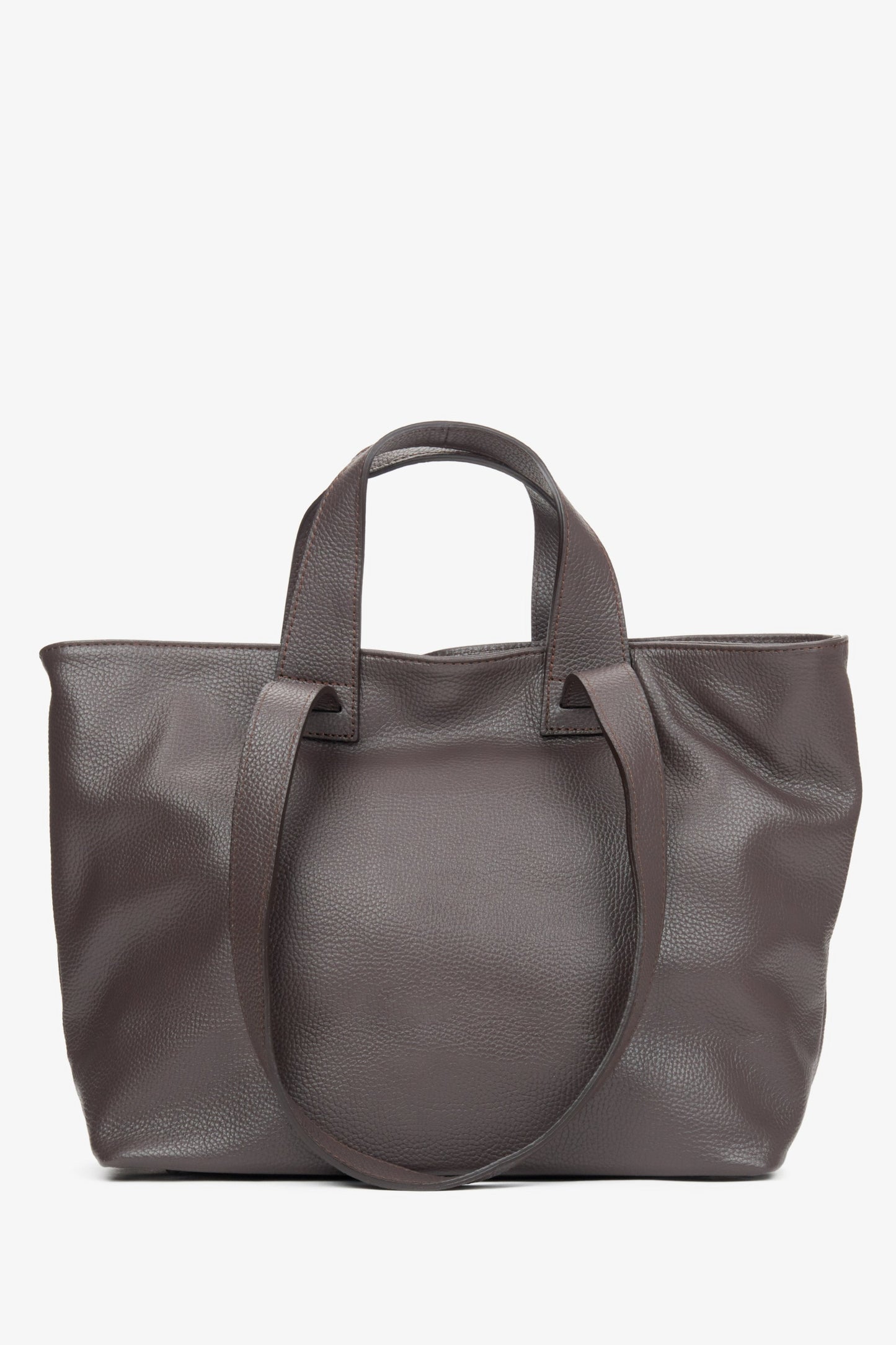Große Damen-Shopper-Tasche in Dunkelbraun.
