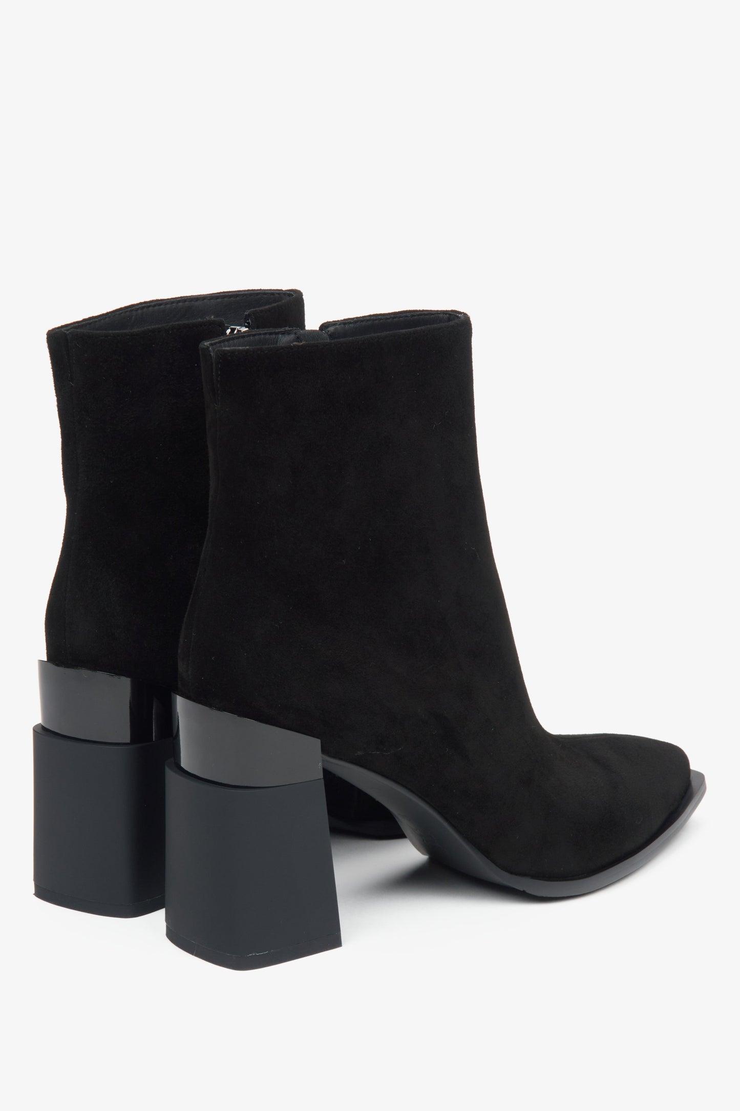Modische schwarze High Heel Stiefeletten mit 9 cm Absatz Estro ER00115877