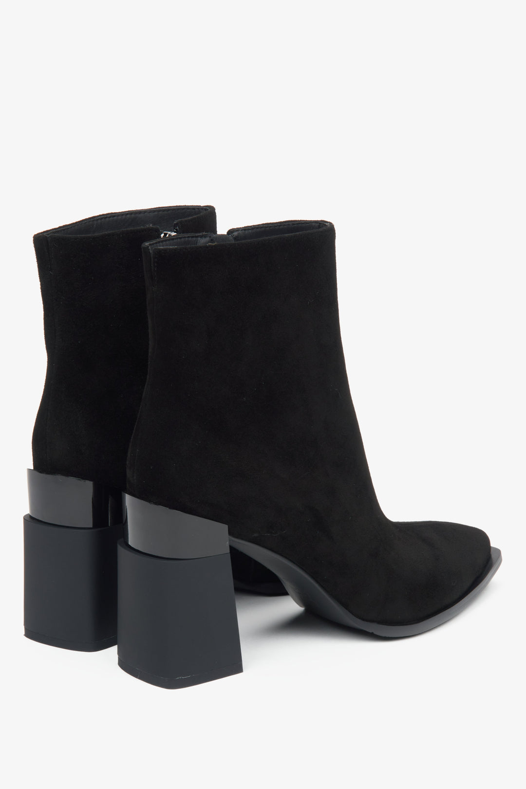 Modische schwarze High Heel Stiefeletten mit 9 cm Absatz Estro ER00115877