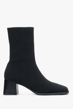 Damen-Stiefeletten in Schwarz mit niedrigem Absatz und weichem Schaft Estro ER00116621.