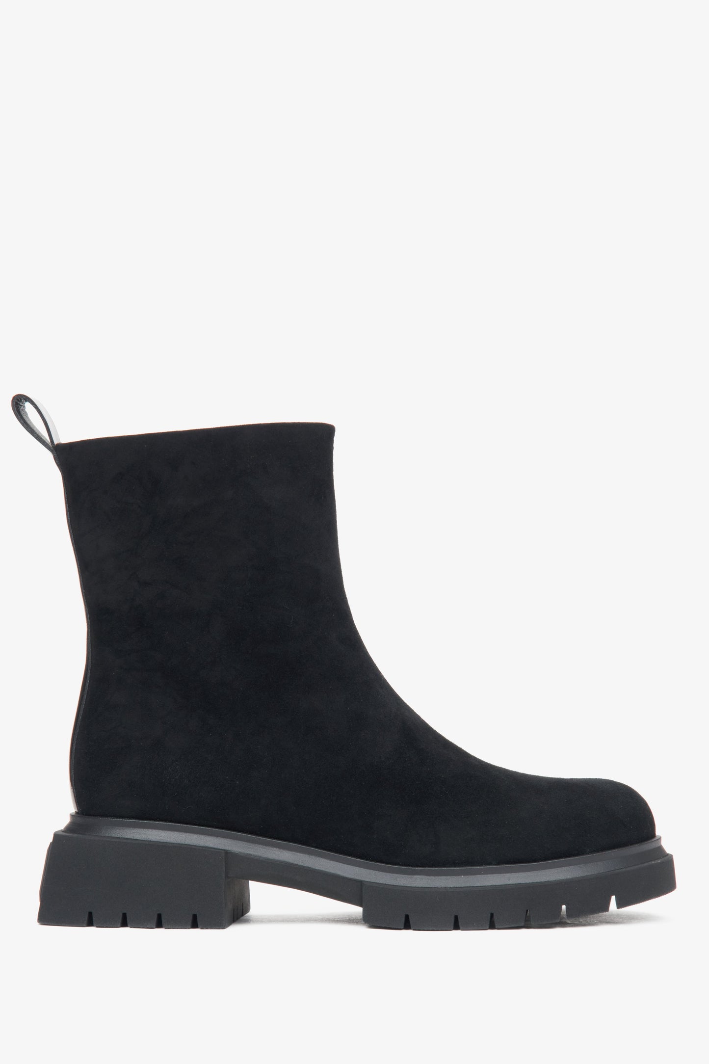 Damen-Winterstiefeletten in Schwarz aus echtem Velours mit Wollfutter Estro ER00115867.