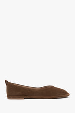 Braune Ballerinas aus Veloursleder von Estro ER00116924