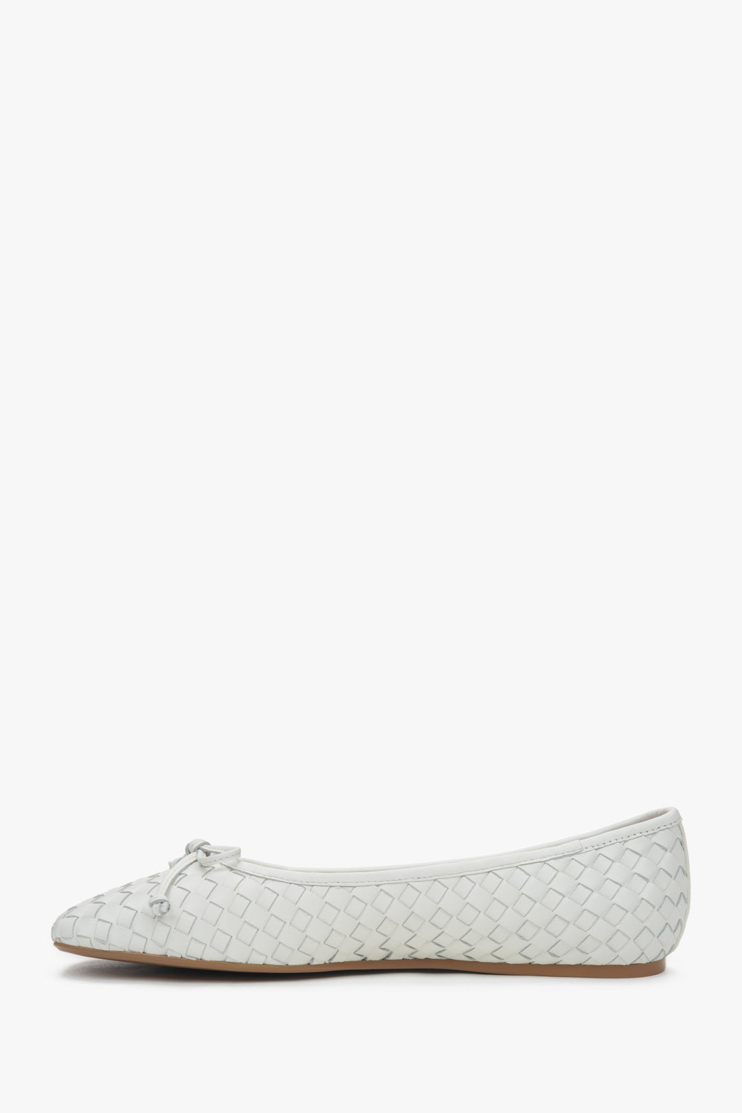 Elegante Ballerinas für Damen in Weiß mit dekorativer Schleife Estro ER00117155