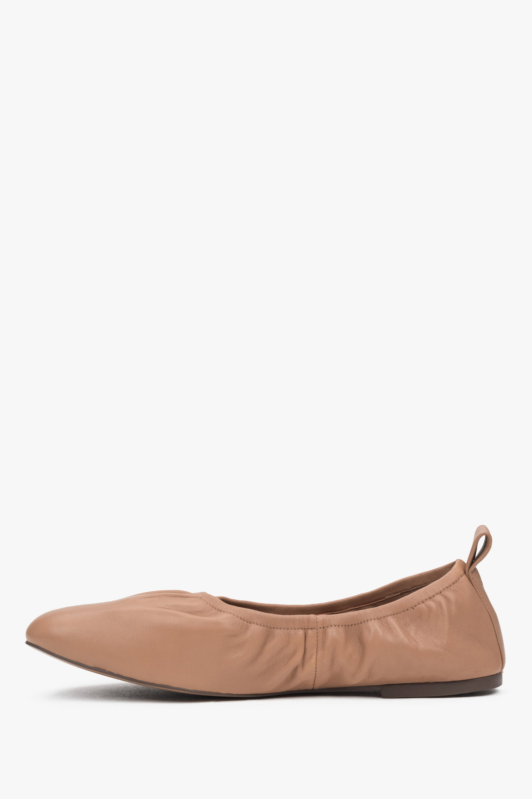 Damen-Ballerinas in Braun aus elastischem Leder – Estro ER00117172