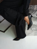 Klassische schwarze High Heels aus italienischem Premium-Leder mit spitzer Zehenpartie Guglielmo Rotta ER00119711