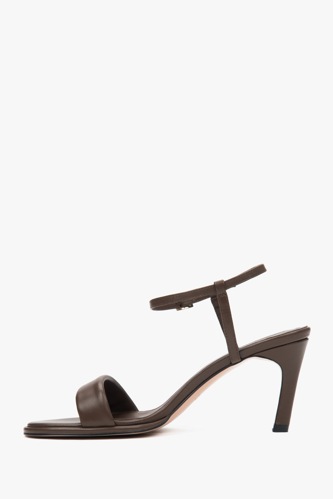 Stilvolle dunkelbraune Damen-Sandalen von Estro, aus Naturleder gefertigt.