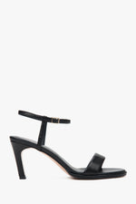 Absatzsandalen für Damen aus schwarzem Echtleder Estro ER00117189.