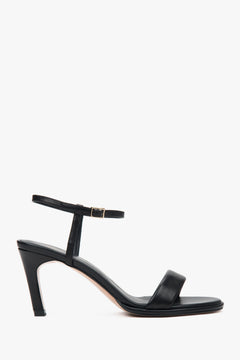 Absatzsandalen für Damen aus schwarzem Echtleder Estro ER00117189.