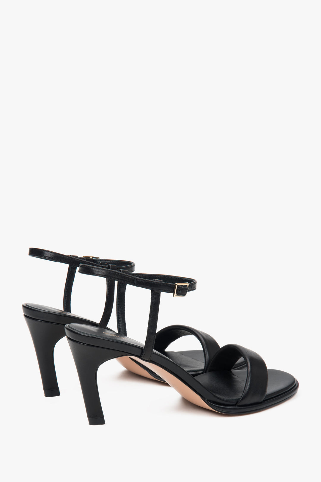 Zarte schwarze Damen-Sandalen von Estro aus Naturleder.