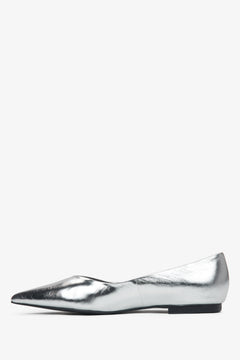 Modische silberne Ballerinas für Damen – Estro ER00115994