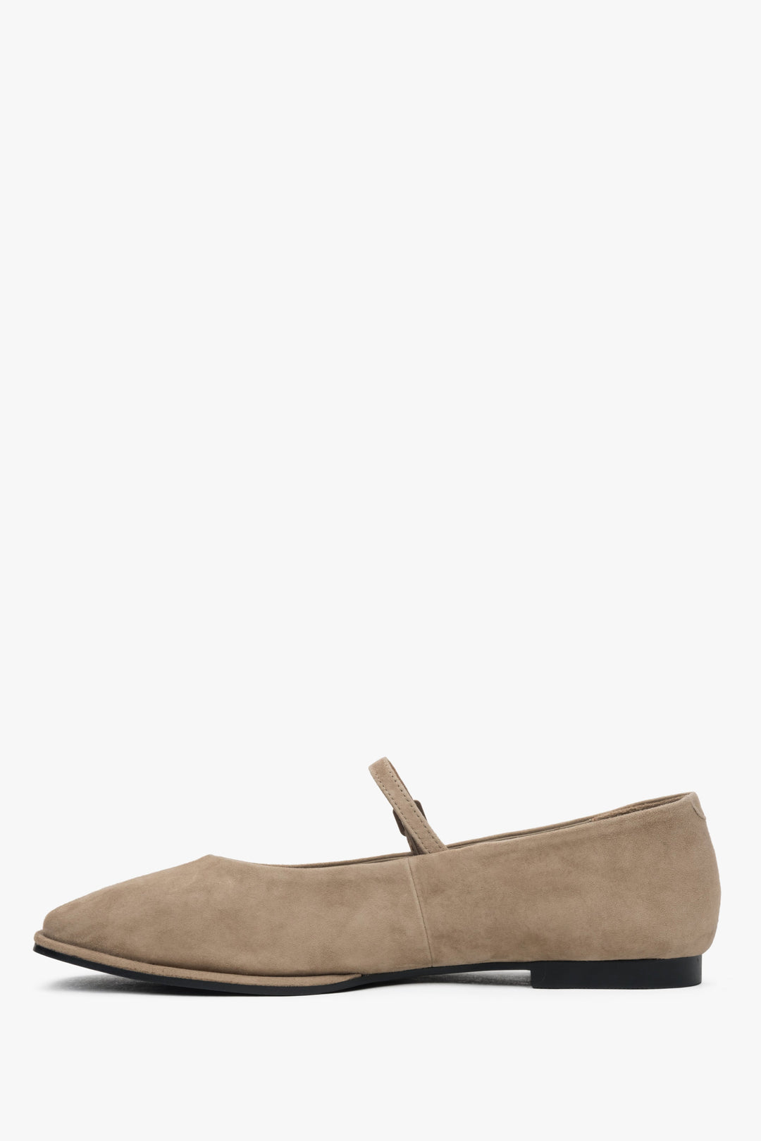 Elegante Ballerinas für Damen in Beige mit Velours-Obermaterial, Estro ER00117263