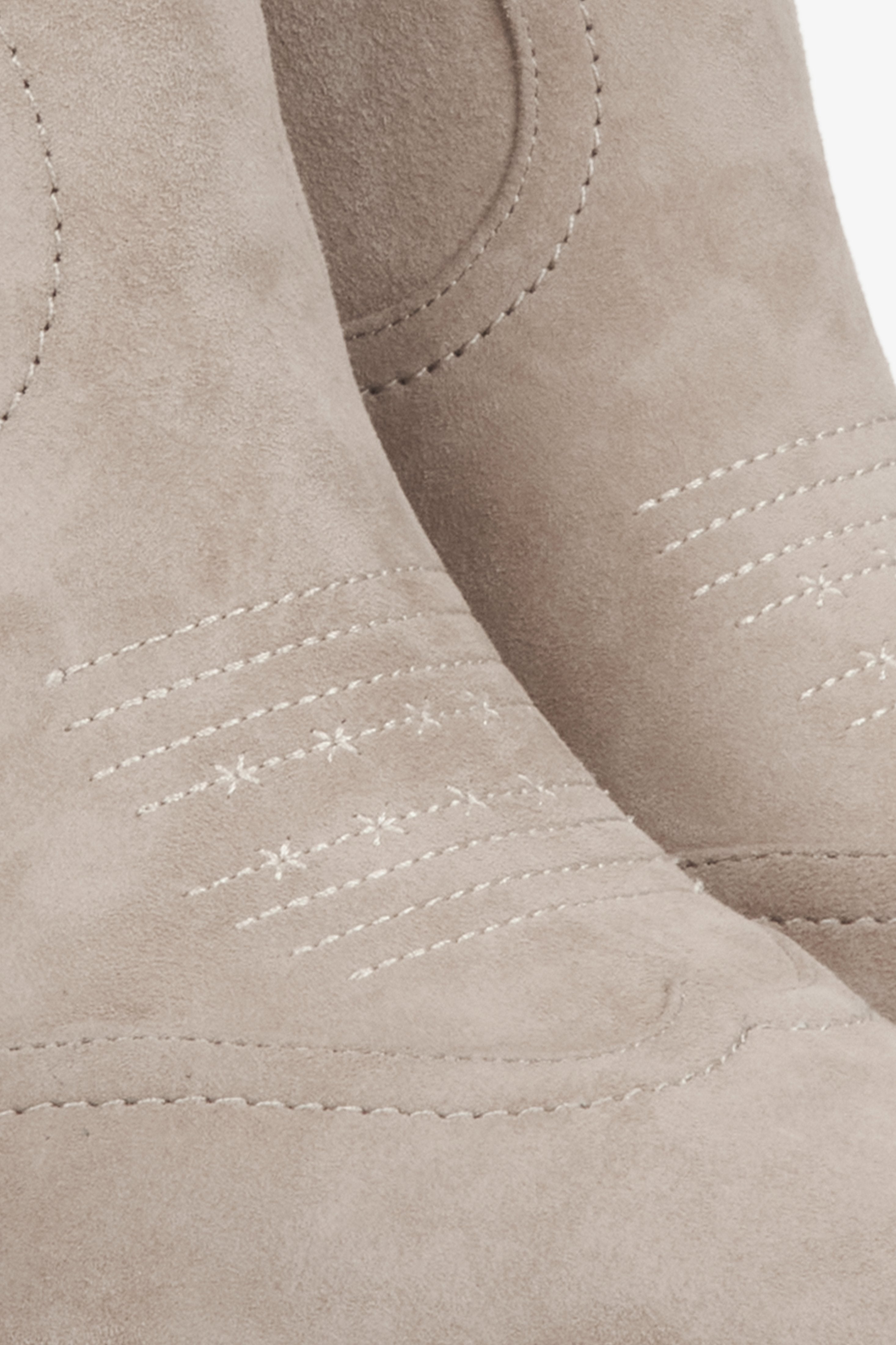 Klassische beigen Damen-Cowboystiefel Modell Estro ER00116174