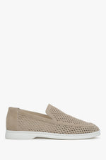 Komfortable Slip-On Loafer in Beige aus echtem Leder Estro ER00117585