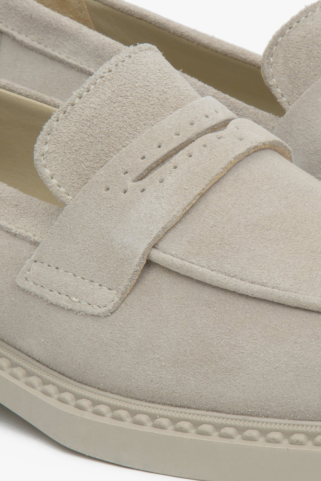 Damen-Loafer in Beige mit abgerundeter Spitze Estro ER00117127