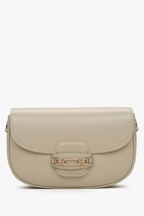 Beige Damen-Schultertasche mit verstellbarem Trageriemen Estro ER00115794.