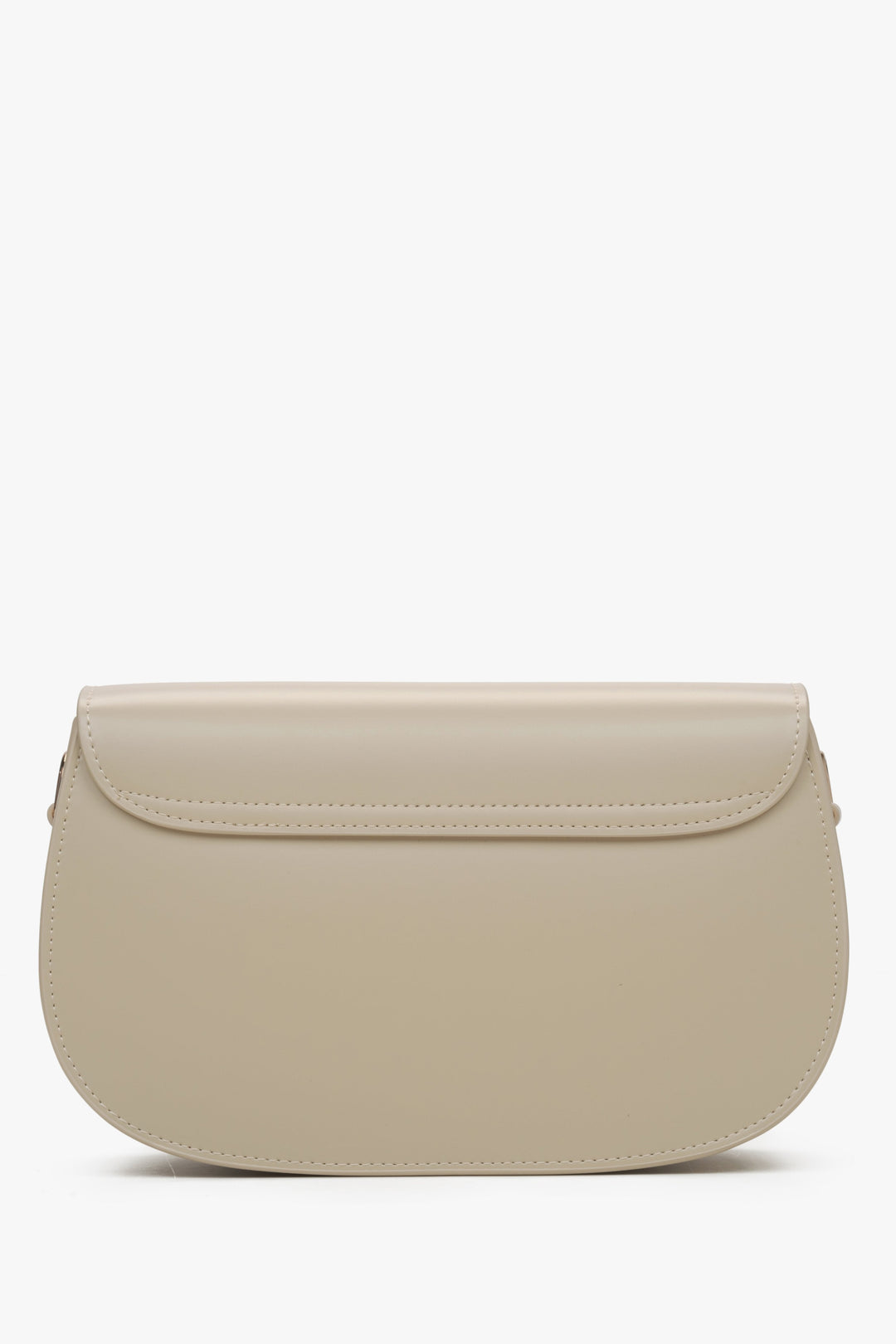 Beige Damen-Lederhandtasche mit verstellbarem Riemen von Estro.