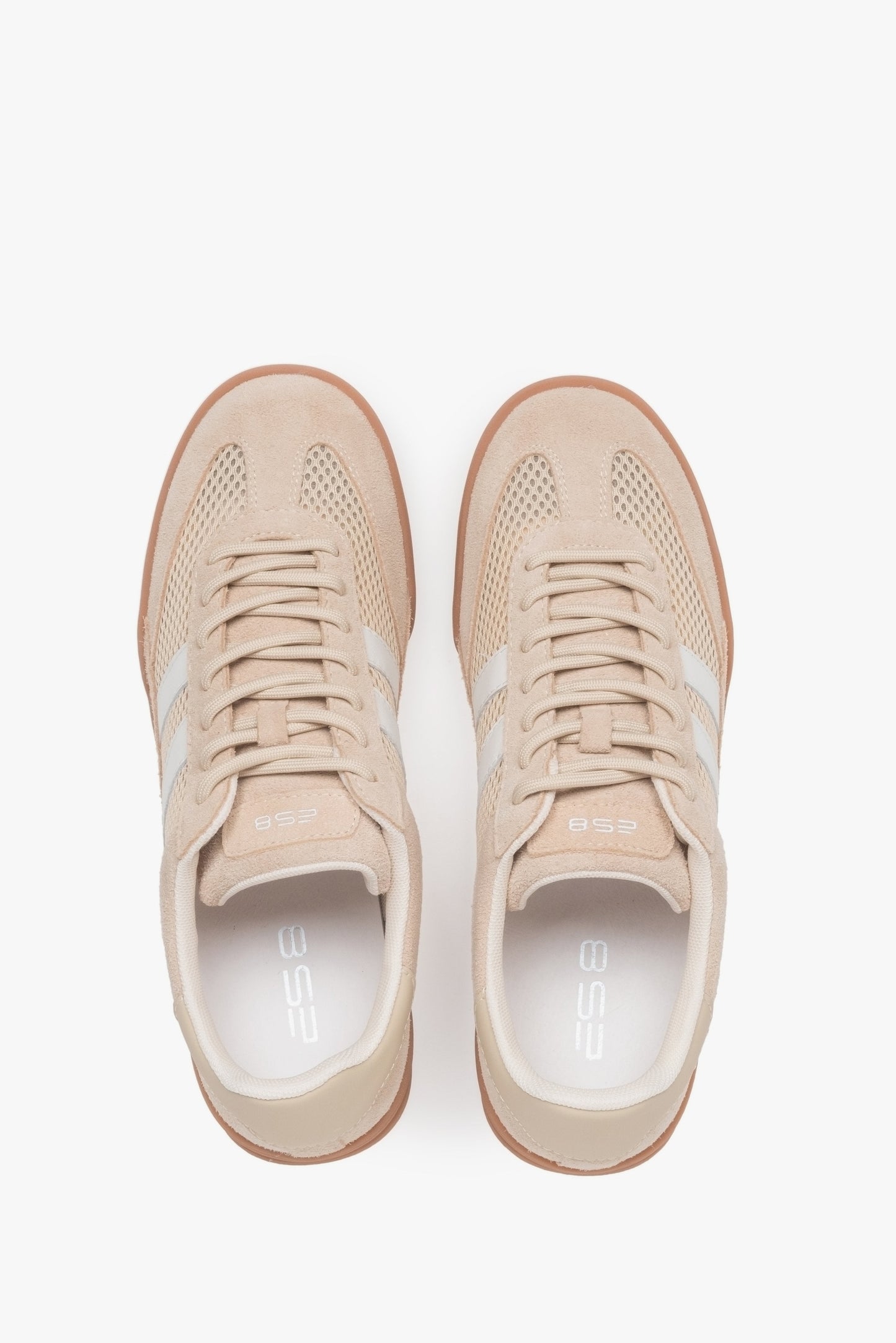 Atmungsaktive Damen-Sneaker mit Lederdetails in Pastelltönen Estro ER00116897