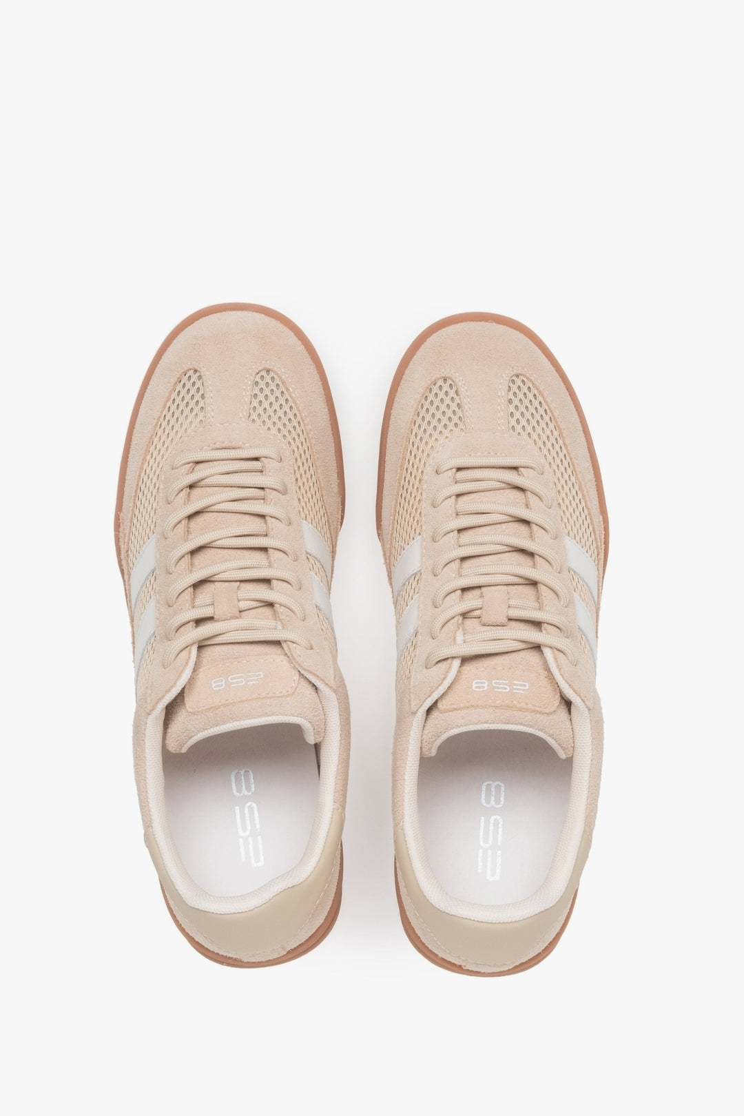 Atmungsaktive Damen-Sneaker mit Lederdetails in Pastelltönen Estro ER00116897