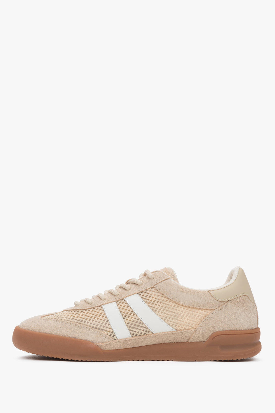 Beige Sportschuhe für Damen mit perforiertem Obermaterial Estro ER00116897