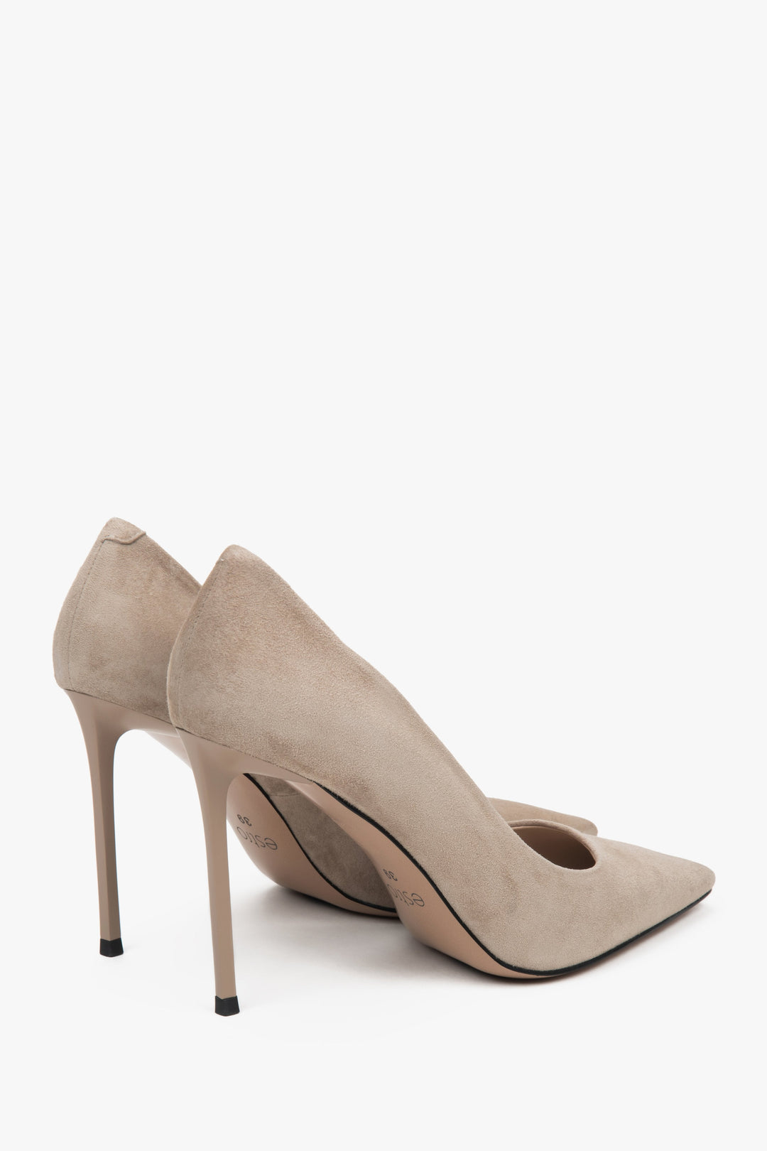 Detailaufnahme des Veloursleders in Beige Estro ER00117234