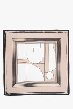 Ganzansicht des quadratischen Damen-Halstuchs zur Veranschaulichung des vollständigen Designs