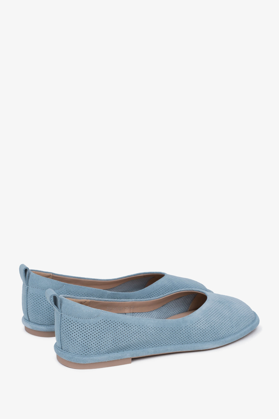 Bequeme und stilvolle blaue Ballerinas mit flachem Absatz und Belüftung ER00116925