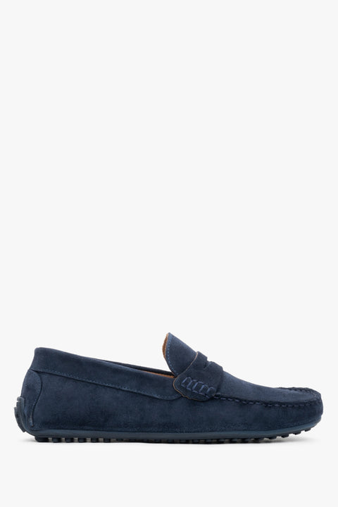 Marineblaue Herrenslipper aus Veloursleder von Estro Estro ER00117610