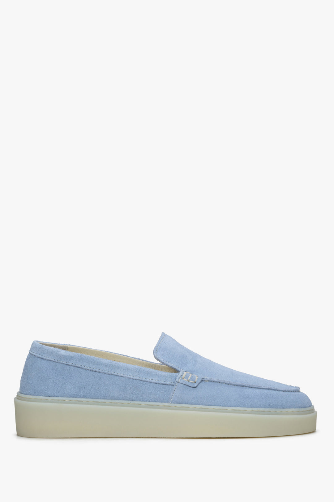 Blauer Damen-Loafer aus edlem italienischem Velours Estro ER00114889.