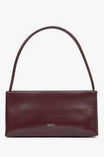 Bordeauxfarbene Damen-Schultertasche aus edlem Leder Estro ER00115801.