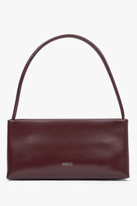 Bordeauxfarbene Damen-Schultertasche aus edlem Leder Estro ER00115801.