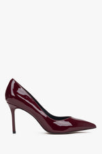 Bordeauxrote Damen-Pumps von Estro z glänzendem Lackleder.