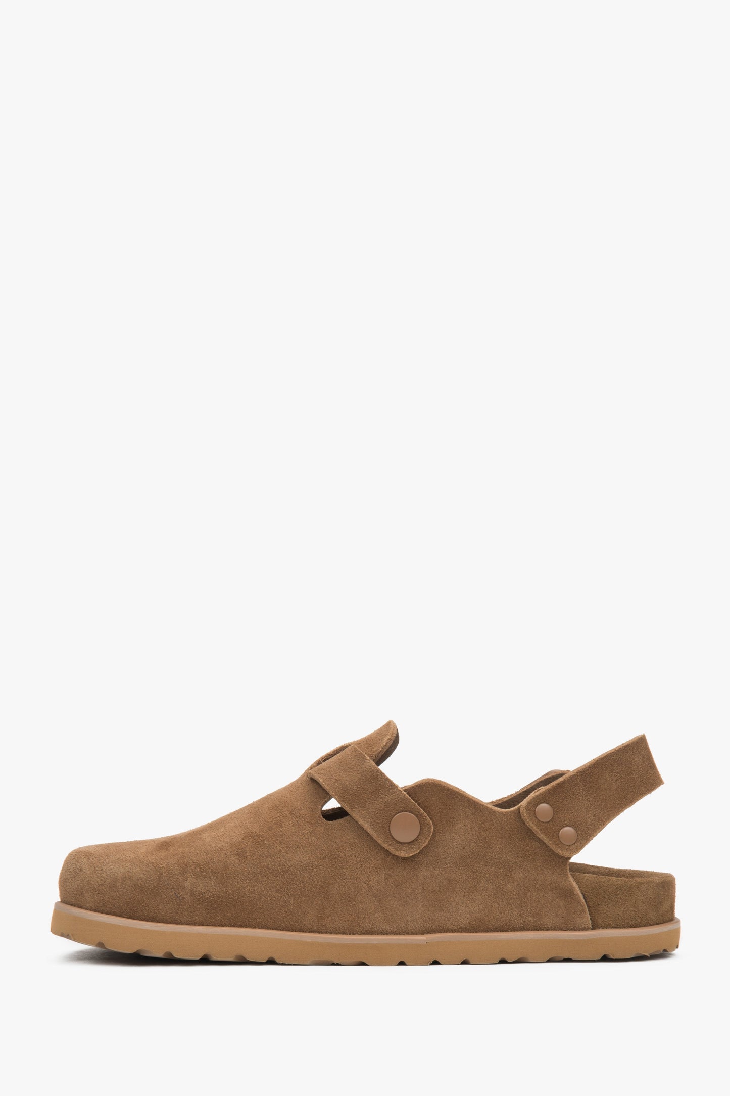 Braune Velours clogs für Damen von Estro.