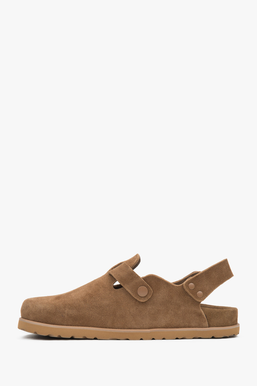 Braune Velours clogs für Damen von Estro.