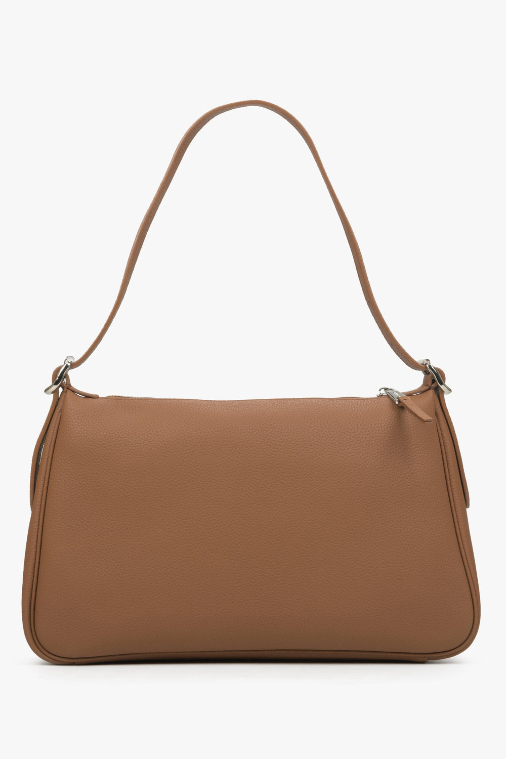 Braune Damen-Schultertasche aus echtem Leder Estro ER00114436.