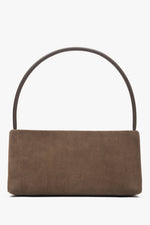 Braune Damen-Schultertasche aus echtem Velours Estro ER00116821.