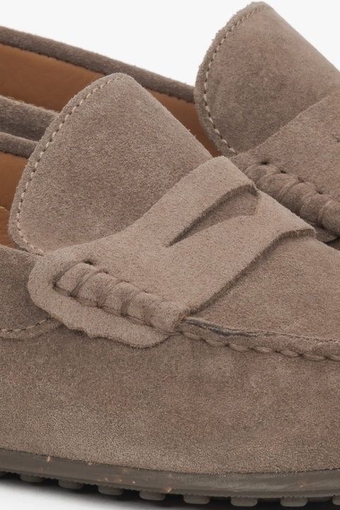 Herren-Loafer mit sichtbarer Naht und Gummisohle – Estro ER00117604