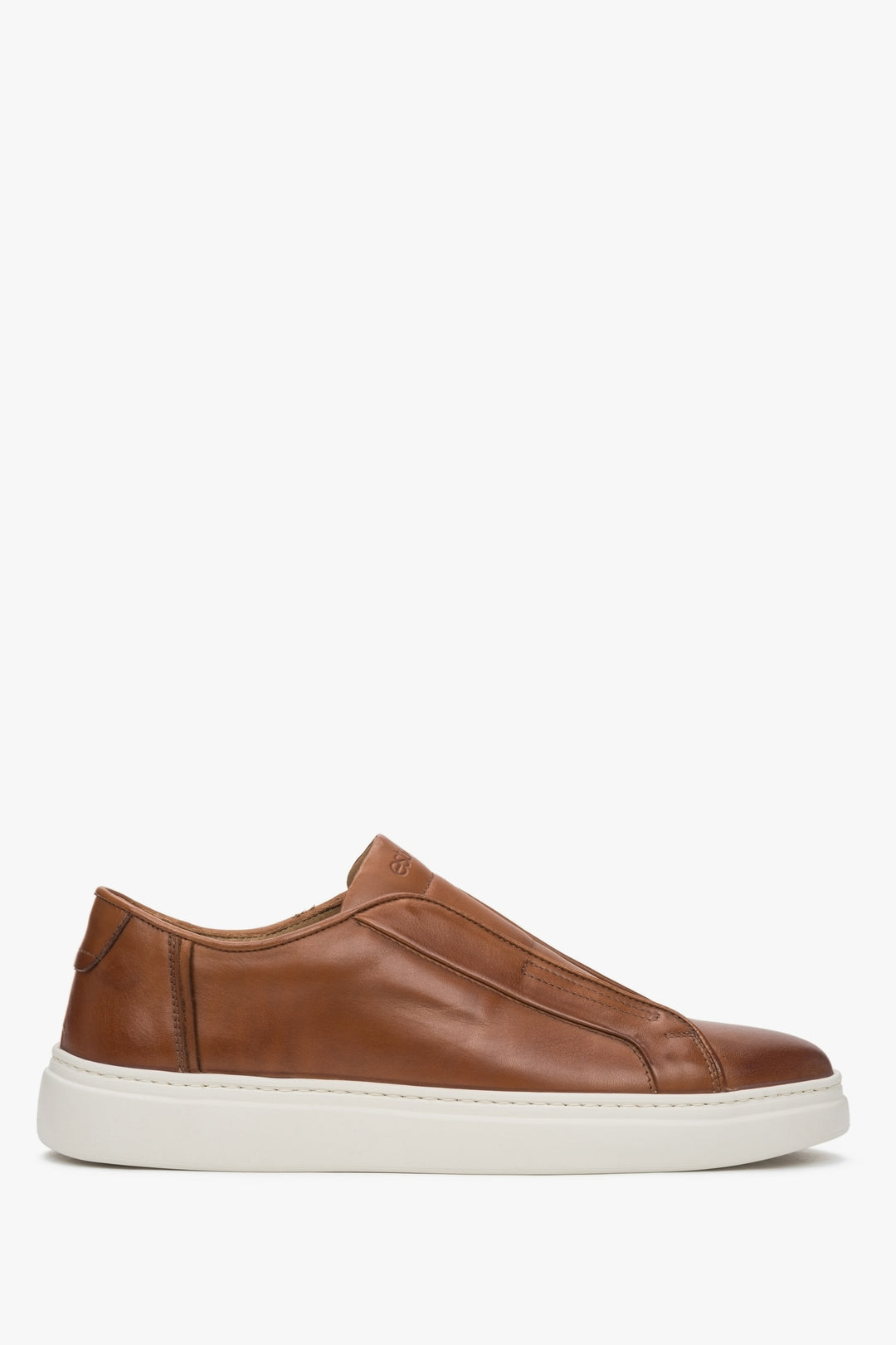 Braune Herren Low Top Sneaker aus italienischem Echtleder Estro ER00117292.