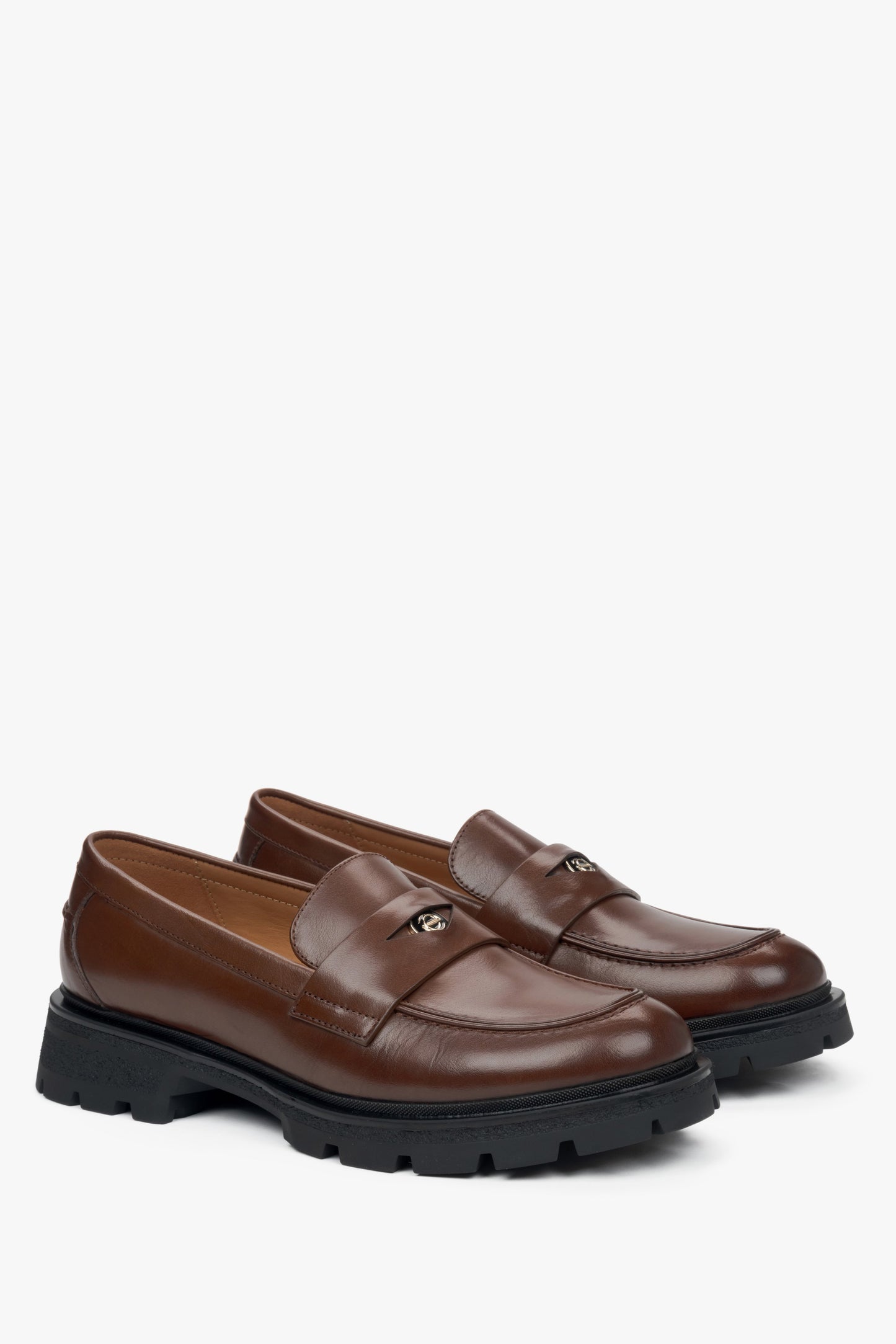 Braune Damen Slipper aus hochwertigem Echtleder Estro ER00115912