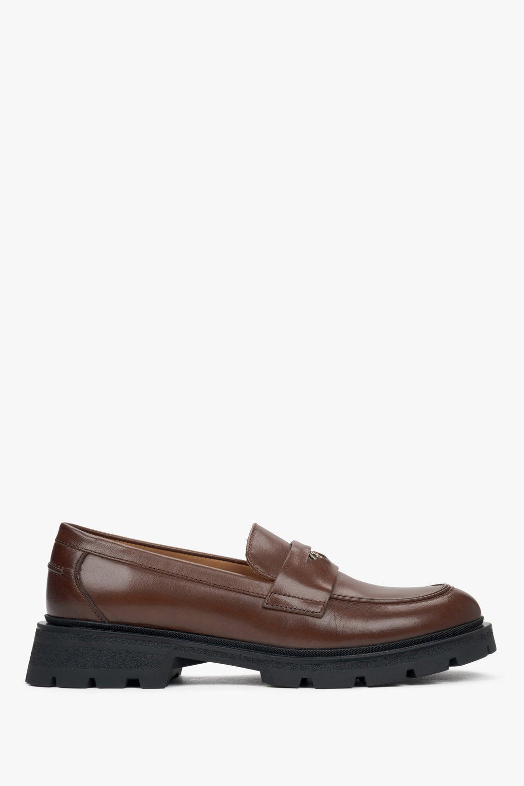 Zeitlose Loafer in Braun aus echtem Leder Estro ER00115912