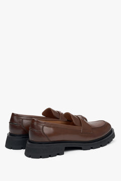 Damen Loafer braun aus echtem Leder Estro ER00115912