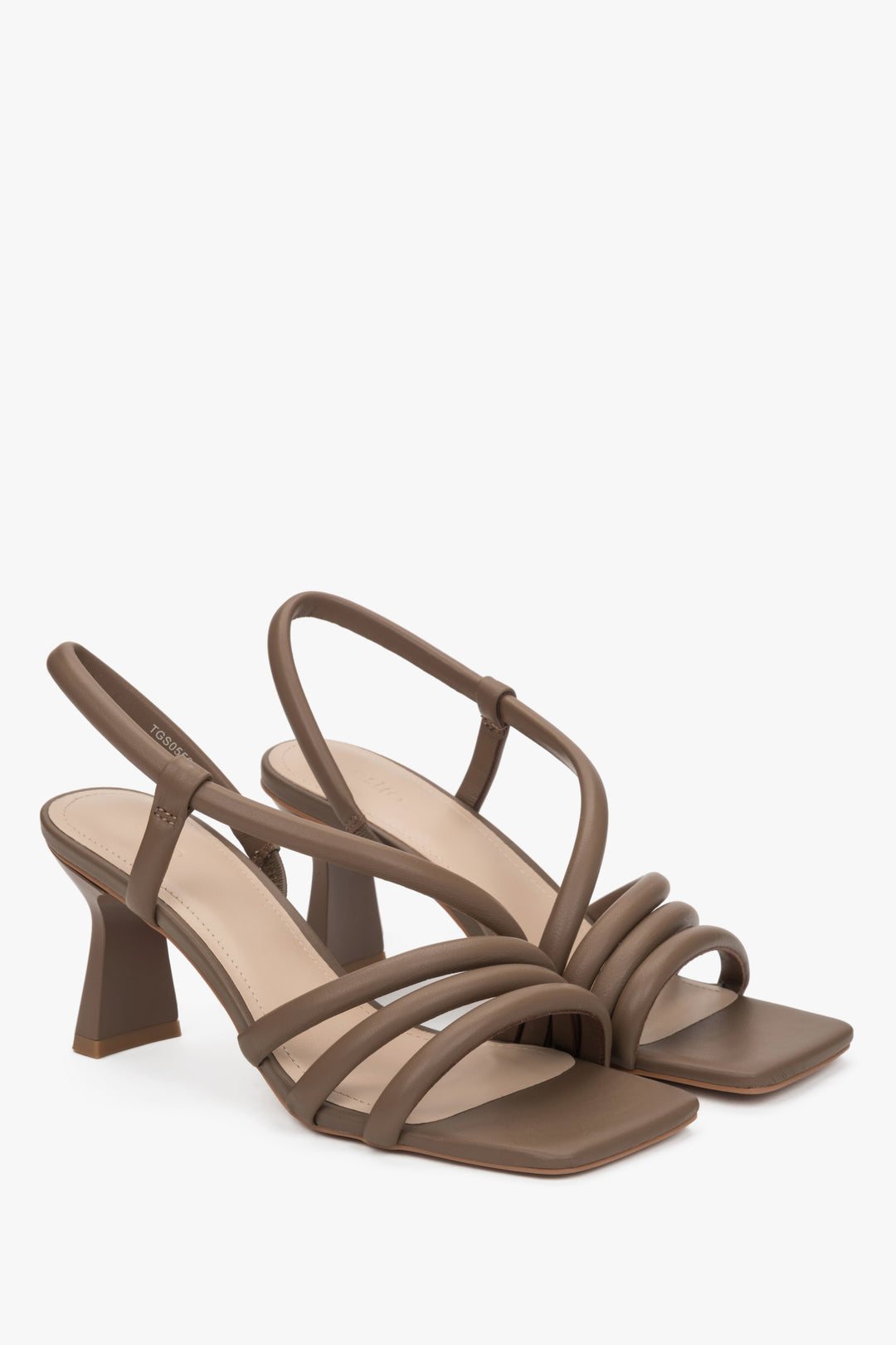 Ledersandalen mit Riemchen und 7 cm Absatz Estro ER00117443