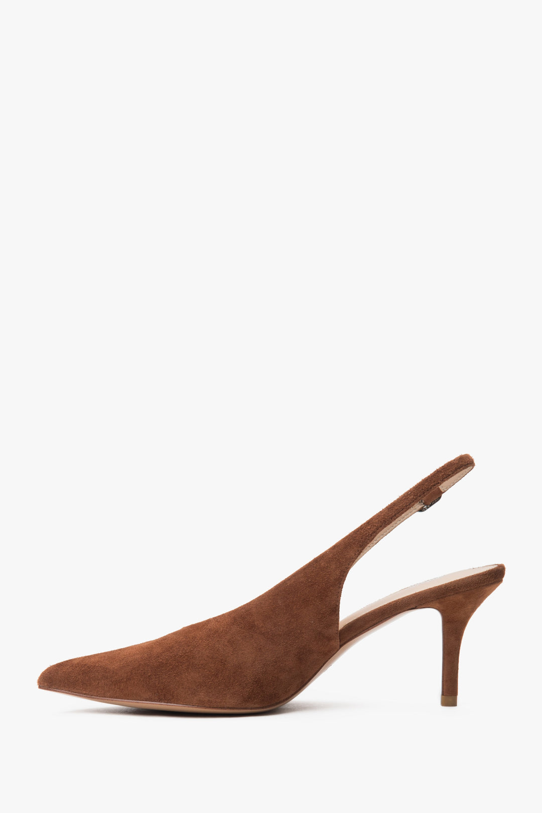 Estro Damen-Slingback-Absätze in braunem Velours.