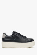 Chunky Sneaker für Damen aus schwarzem Leder Estro ER00117131.