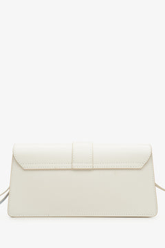 Damenhandtasche in Hellbeige von Estro – Rückansicht.