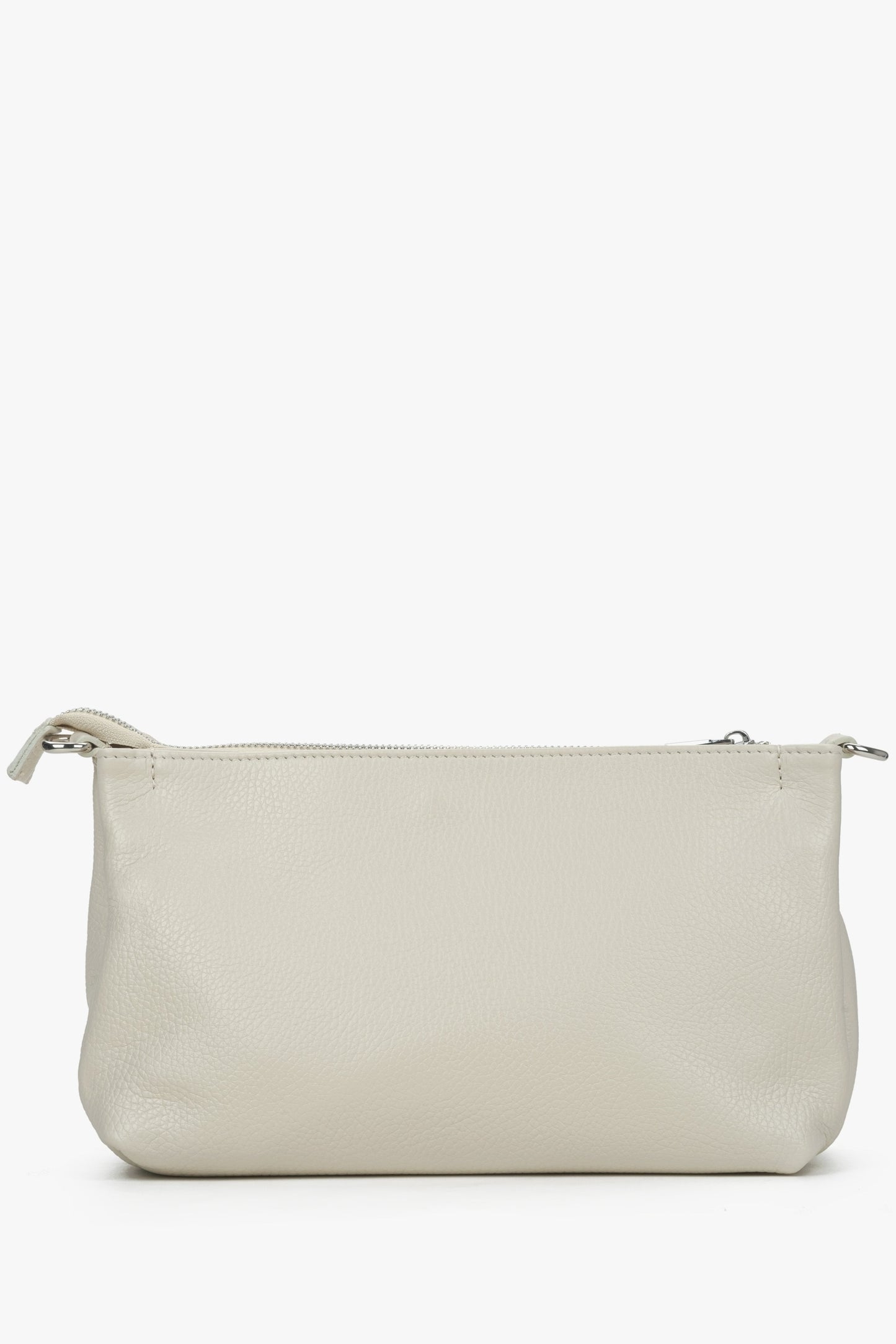 Hellbeige Damen-Umhängetasche aus echtem Leder von Estro.