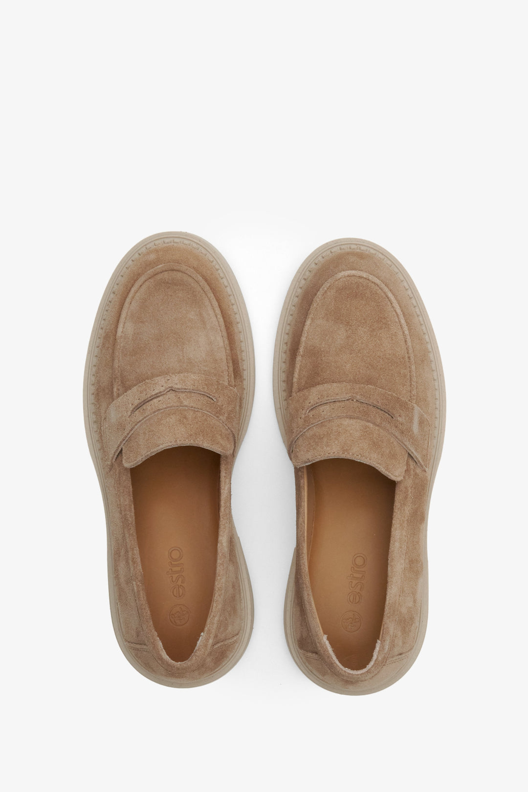 Bequeme braune Loafers mit zeitlosem Design – Estro ER00114533