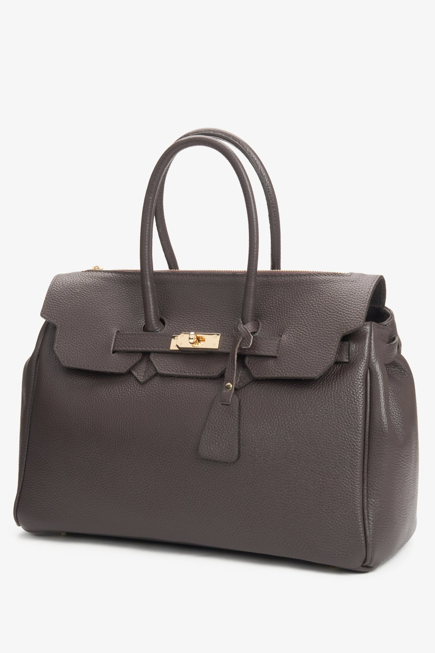 Klassische Damenhandtasche mit Henkeln aus hochwertigem Leder, Estro ER00116362